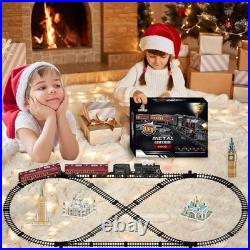 Large Electric Train Set for Christmas Glowing Passenger Carriages with Tracks