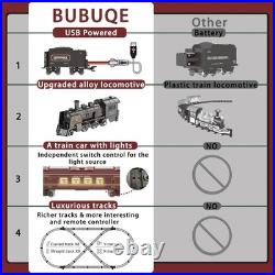 Large Electric Train Set for Christmas Glowing Passenger Carriages with Tracks