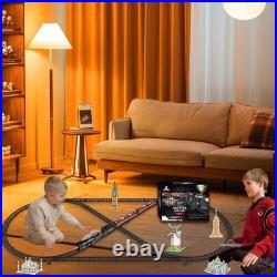 Large Electric Train Set for Christmas Glowing Passenger Carriages with Tracks