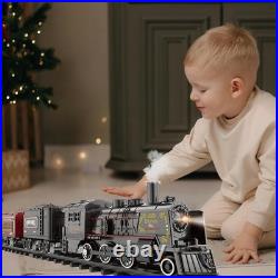 Large Electric Train Set for Christmas Glowing Passenger Carriages with Tracks