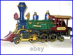 Large G Scale Train Set 2-6-2 Locomotive, Coal Tender, Freight Car, Caboose
