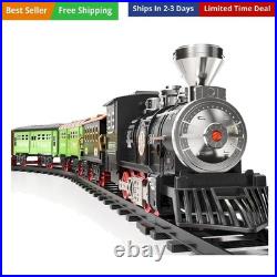 Large Train Set Kids Electric Train Toy with 3 Way Smoke Locomotive, Light