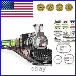 Large Train Set Kids Electric Train Toy with 3 Way Smoke Locomotive, Light