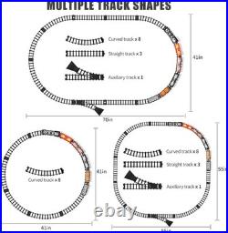 Large Train Set Kids Electric Train Toy with 3 Way Smoke Locomotive, Light
