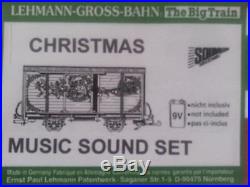 Lgb Christmas Music Car Train Set! Loco Smokes! See It