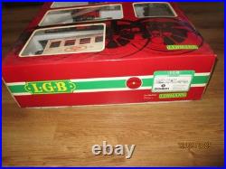 Lgb G Scale 20401 Steam Locomotive 2 Car Freight Train Set With People & Track