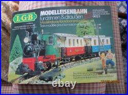 Lgb G Scale 20401 Steam Locomotive 2 Car Freight Train Set With People & Track