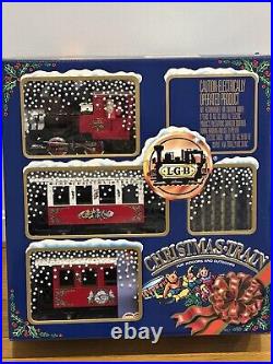 Lgb G Scale 21540red Christmas Train Set In Box W Instructions