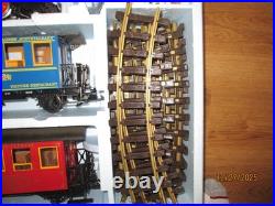 Lgb G Scale Big Train 2 Passenger Cars (1881-1981) Set With People & Track