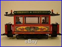 Lgb Season's Greetings Christmas Train Trolley/tram Set. G Scale #20355 Ltd. Ed