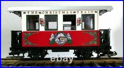 Lgb The Christmas Train Red & White Passenger Car The Red Set New