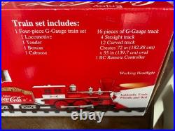 Lionel 711488 G Gauge Coca-Cola Train Set 4 Piece with Track Battery New Open Box