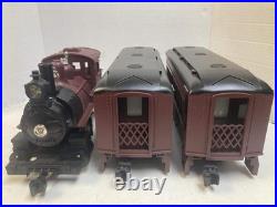 Lionel G Scale Pennsylvania Docksider 0-4-0T Steam Loco Set with Passenger Cars
