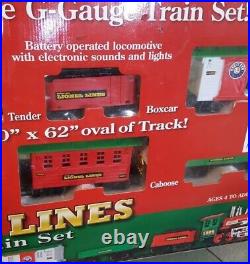 Lionel Lines 36 Piece G-Gauge Christmas Train Set With Remote in box