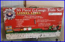 Lionel Lines 36 Piece G-Gauge Christmas Train Set With Remote in box