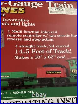 Lionel Lines 36 Piece G-Gauge Christmas Train Set With Remote in box Tested Lionel Lines 36 Piece G-Gauge Christmas Train Set With Remote in box Tested