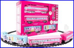 Lionel Mattel Barbie Battery O Gauge Toy Train Set with Remote, Locomotive, Trai