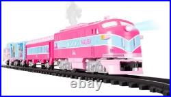 Lionel Mattel Barbie Battery O Gauge Toy Train Set with Remote, Locomotive, Trai