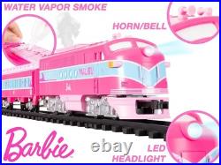 Lionel Mattel Barbie Battery O Gauge Toy Train Set with Remote, Locomotive, Trai