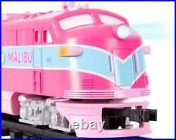 Lionel Mattel Barbie Battery O Gauge Toy Train Set with Remote, Locomotive, Trai