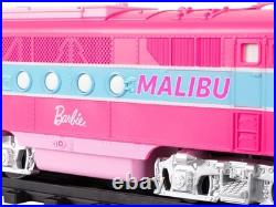 Lionel Mattel Barbie Battery O Gauge Toy Train Set with Remote, Locomotive, Trai