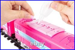 Lionel Mattel Barbie Battery O Gauge Toy Train Set with Remote, Locomotive, Trai