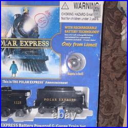 Lionel Polar Express Battery Powered G Gauge Starter Set with Track & Accessories