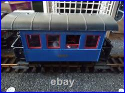 Lot of 2. G SCALE LGB #20301 THE BLUE TRAIN PASSENGER Cars WithPassengers Used