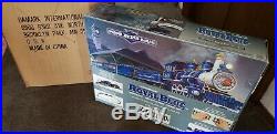 MIB G SCALE ROYAL BLUE BIG HAULERS 4-6-0 TRAIN SET B&O STEAM with VINTAGE CARS