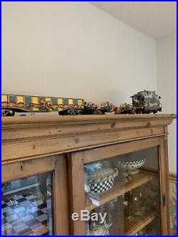 Mackenzie Childs Painted Train Set LGB Electric Toy Made in Germany Brass Tracks