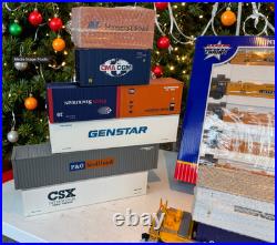 Massive G scale USA Trains scale intermodal TTX 5+1 = 6-car set with containers