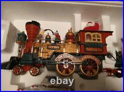 NEW BRIGHT #380 HOLIDAY EXPRESS ANIMATED TRAIN SET Around the Tree complete NICE