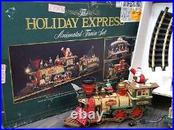 NEW BRIGHT NO. # 380 Holiday Express Animated Train Set COMPLETE
