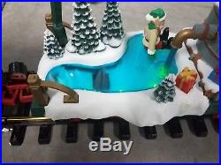 NEW BRIGHT THE HOLIDAY EXPRESS ANIMATED TRAIN #387 Christmas Train Set G SCALE