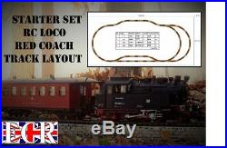 NEW G SCALE RC LOCO, COACH & TRACK, STARTER SET 45mm GAUGE GARDEN RAILWAY TRAIN