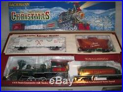 NEW HTF Bachmann Steam Engine Night Before Christmas Train Set G Gauge 4-6-0