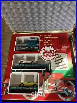 NEW LGB 72520 Auto Transport Train Set With Red Trunk