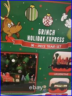 NIB Dr. Seuss The Grinch Holiday Express Train Set Collector's Edition, 36 Pc
