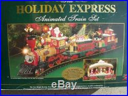 New Bright 384 Holiday Express Christmas Animated Train Set + 384-2 Piece Nice