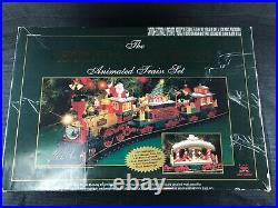 New Bright 384 Holiday Express Christmas Electric Animated 2001 Train Set WORKS