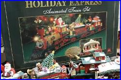 New Bright 384 Holiday Express Christmas Electric Animated Train Set G, works