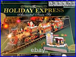 New Bright Holiday Express #387 Animated Christmas Train Set G Gauge. Complete