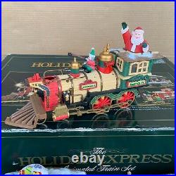 New Bright Holiday Express Animated Remote Control Train Set Christmas Santa