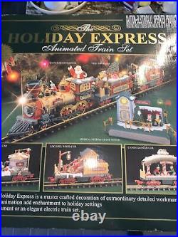 New Bright Holiday Express Animated Train Set No. 387 IOB Tested Working Perfect