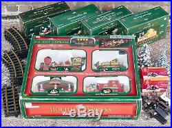New Bright Holiday Express Electric Train Set model no 980 384-1,2,3,4 track