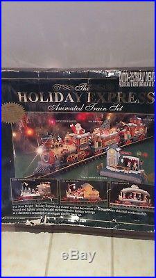 New Bright No. 387 Holiday Express Animated Train Set NOT WORKING AS IS