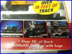 New Bright Timber Wolf & Gold Rush G Scale Train Set With Over 18' Of Track