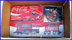 New Coca Cola Lionel Christmas Holiday Train Set G Scale +battery Pack & Charger