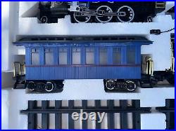 New Open Box GreatLand Holiday Express Train G Scale BLUE CIB WORKS New Bright