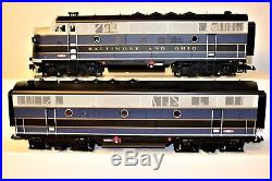 New USA Trains Baltimore & Ohio F3 ABBA & 8 Extruded Aluminum Passenger Car Set